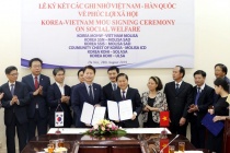 Signing ceremony of Memorandum of Understanding between the Ministry of Labor - Invalids and Social Affairs of Vietnam and the Ministry of Health and Social Welfare of Korea
