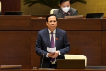 MoLISA Minister Dao Ngoc Dung answers questions raised by deputies at Q&A session