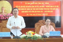 Deputy Minister Le Van Thanh worked in Soc Trang on the implementation of the National Target Program on Sustainable Poverty Reduction