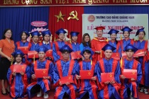 214 học sinh có việc làm sau khi nhận bằng tốt nghiệp ở Trường Cao đẳng Quảng Nam