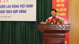 Hơn 100 người dự tập huấn về người lao động Việt Nam đi làm việc ở nước ngoài