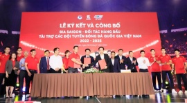 Bia Saigon trở thành đối tác hàng đầu - tài trợ cho đội tuyển bóng đá quốc gia Việt Nam trong 3 năm 