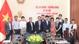 MoLISA Deputy Minister Nguyen Ba Hoan receives Deputy Chief Representative of JICA Office in Vietnam