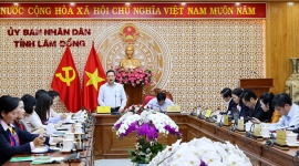 Thứ trưởng Lê Văn Thanh kiểm tra, giám sát hoạt động tín dụng Ngân hàng chính sách tại Lâm Đồng