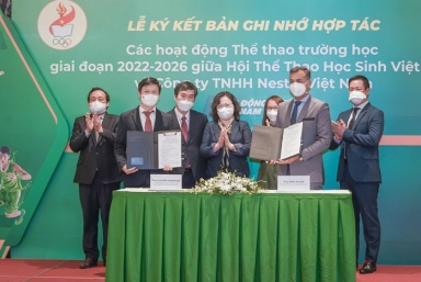 Nestlé Việt Nam ký kết Biên bản ghi nhớ hợp tác các hoạt động thể thao trường học giai đoạn 2022-2026